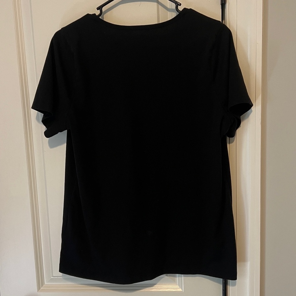 🍹Coral Bay Black Short-Sleeve Tee with Rhinestone Cocktail Motif size Large - Picture 2 of 4